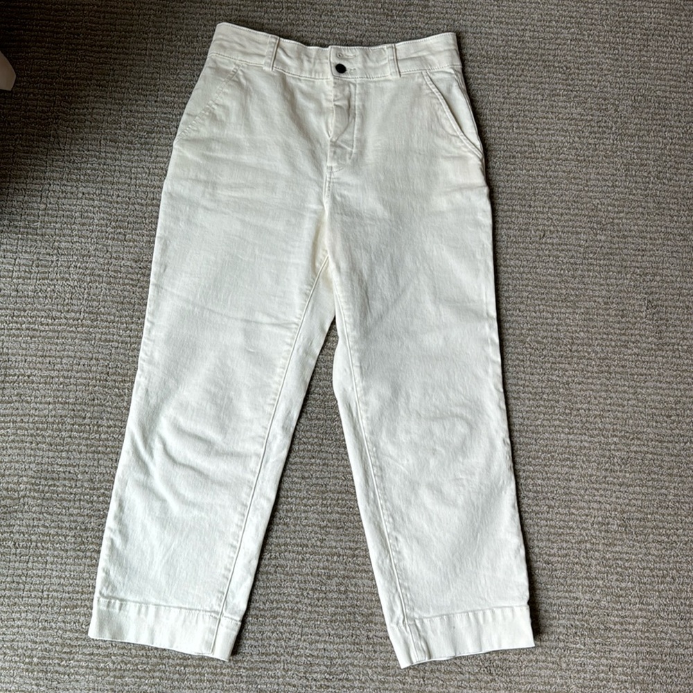 Everlane utility pant in cream size 8 worn once, washed once